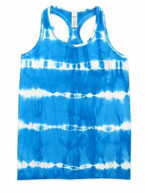 Ivivva Girl by Lululemon🍋  Fly Tech Tank Top blue and white tie-dye size 14